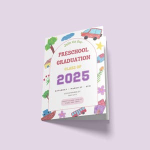 Editable Preschool Graduation Program Template (digital Download) - Etsy