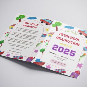 Editable Preschool Graduation Program Template (digital Download) - Etsy