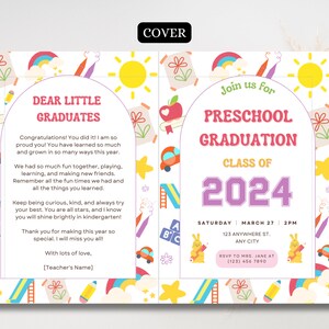 Preschool Graduation Program Template Editable Pre-k Graduation