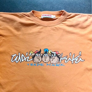 T-shirt LC Waikiki Boomerang Show Master Orange 14Ans Singe Prints Etiquette OG Vintage Rare France 90s image 2