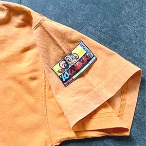 T-shirt LC Waikiki Boomerang Show Master Orange 14Ans Singe Prints Etiquette OG Vintage Rare France 90s image 4