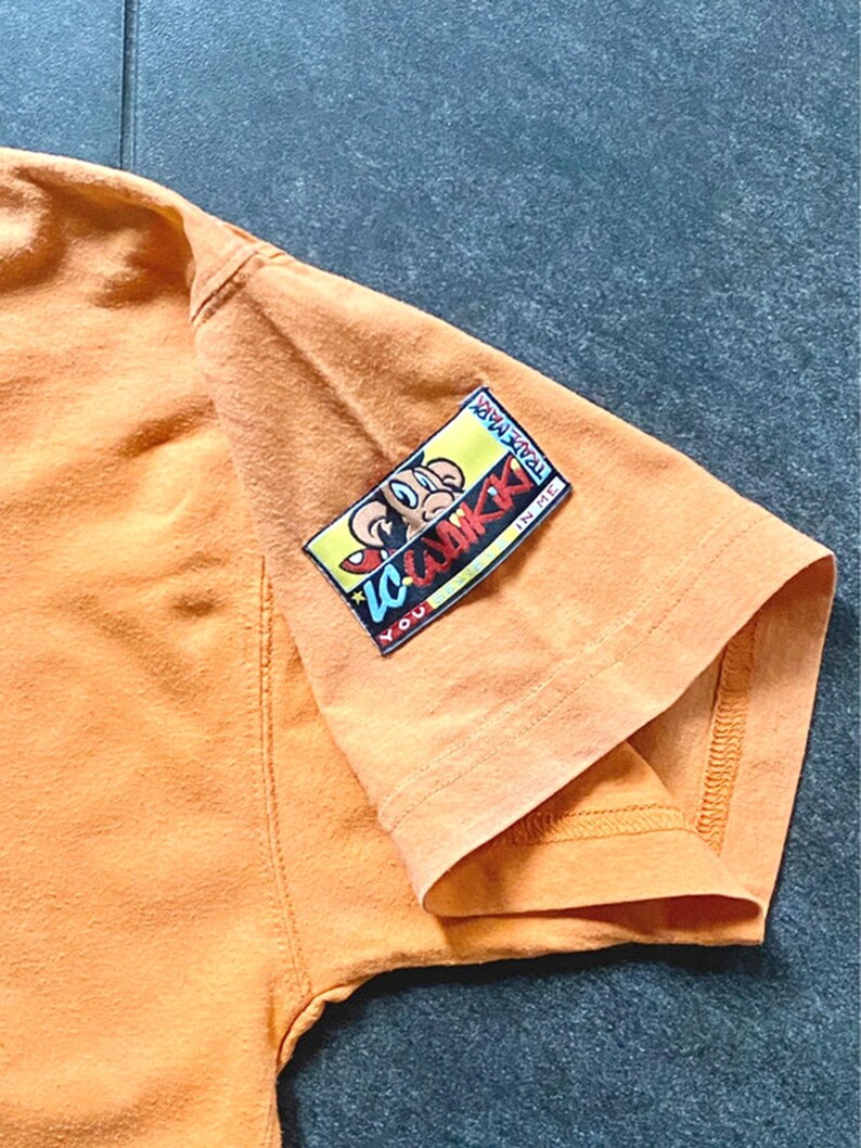T-shirt LC Waikiki Boomerang Show Master Orange 14Ans Singe Prints Etiquette OG Vintage Rare France 90s image 4