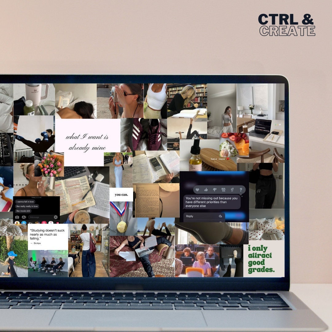 Laptop Vision Board Template - Etsy