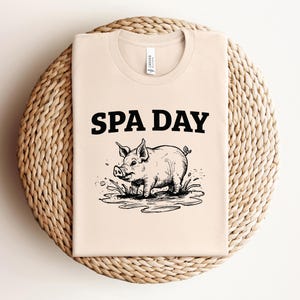 Funny Pig Jumping in Mud PNG SVG, Spa Day Digital Download, Playful Pig Clipart, Mud Bath Animal Humor Art, Relaxed Farm Pet Design PNG