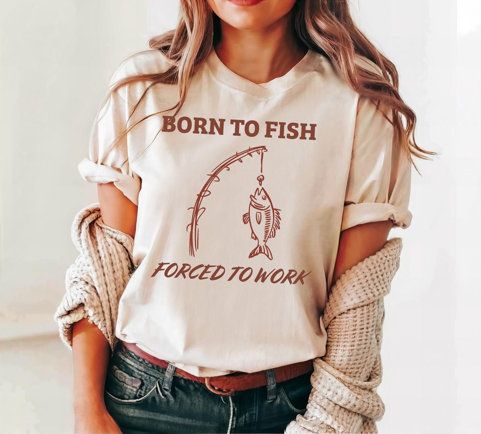 Relatable Fish PNG SVG Digital Download, Born to Fish Forced to Work ...
