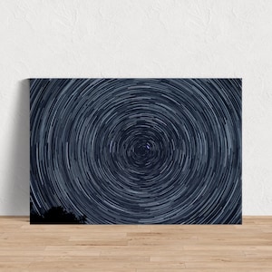 Spiral Night Photo Art Print, Twirling Night Sky Wall Decor, Cosmic Swirl Poster, Celestial Space Aesthetic, Space Art Print, Sky Wall Art