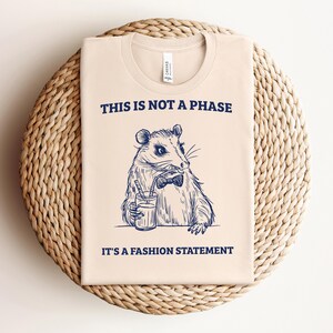 Chic Possum Wearing Bowtie PNG SVG, This Is Not A Phase Digital Download, Fashionable Animal Clipart, Stylish Possum Illustration Art