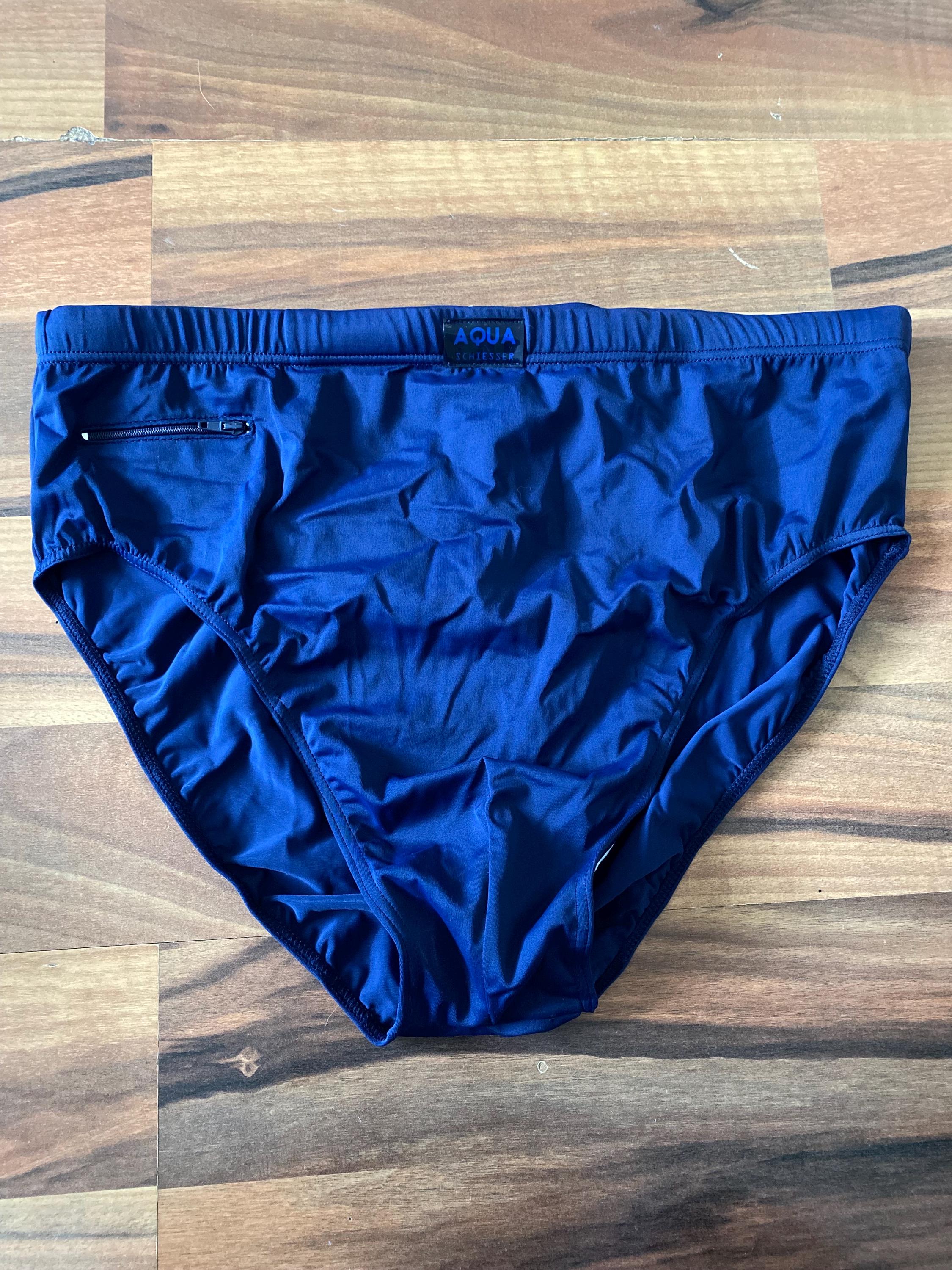 Maillot De Bain Homme Vintage Années 60-70 - Imprimé Hawaïen Orange Doublé, Taille S