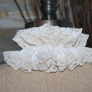 Victorian Style Choker Collar Ruffled Choker Made of Antique Lace Fabric Tan Ruff Neck Piece Fashion Collar Vintage Antique Style image 5