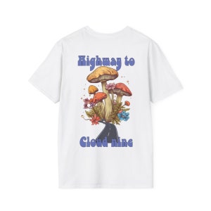 Unisex graphic hippie t-shirt - highway to cloud nine