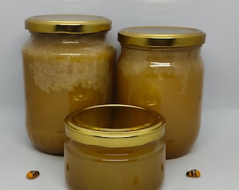 Miele di bosco grezzo – Non filtrato, non riscaldato, puro, miele di fiori selvatici e di tiglio, miele di tarassaco naturale, miele biologico senza pesticidi