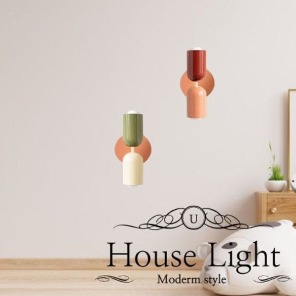 Lampada da parete moderna semplice nordica, luce notturna per la casa, decorazione minimalista nella stanza, applique interna per comodino, lampada da lettura sospesa, inaugurazione della casa.