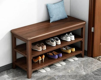 Shoe Storage Rack Bench , Entrance Bench ,Hallway Bench , Wooden Shoe Bench , Shoe Storage , Housewarming Gift , Entryway Shoe Rack , Bench