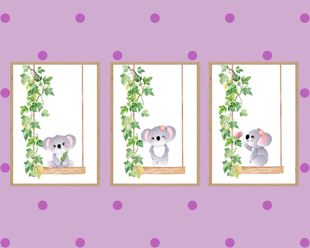 Koala Print, Baby Animals, Nursery Wall Art, Koala Wall Art, Home Decor ...