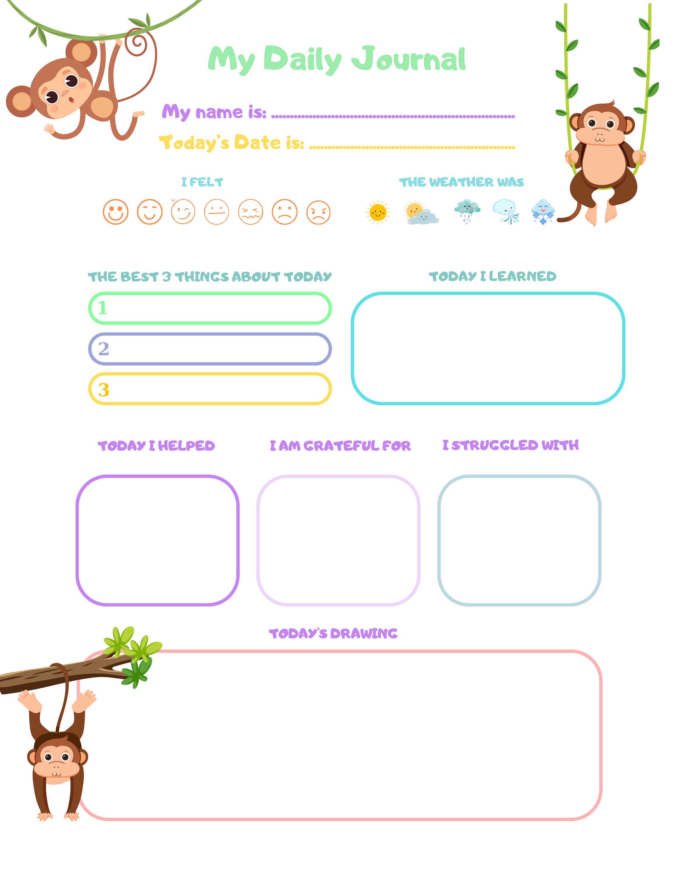 daily-journal-for-kids-kids-daily-journal-kids-journal-printable-kids-printables-kids