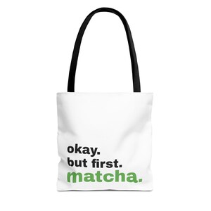 Matcha Tote Bag | Minimalist Everyday Essential, Cafe Run Tote