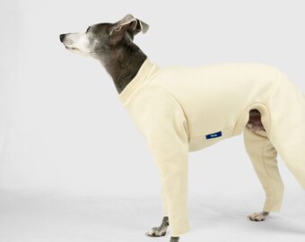 WARM SWEAT ROMPERS (cutoff) Off-white ,Whippet, Italian Greyhound Clothing