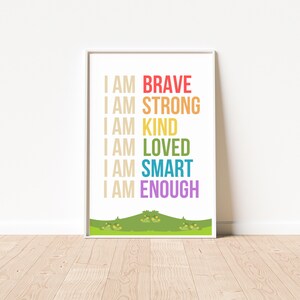 Recurso de regulación emocional / Gráficos de autorregulación imprimibles, arte mural infantil y herramientas de conciencia emocional para padres y maestros