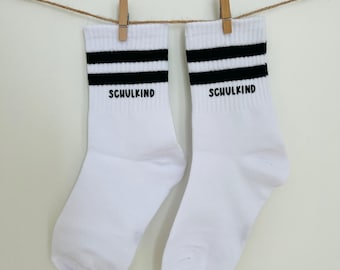 Personalized socks for schoolchildren with name | First day of school outfit | Children's socks | First day of school gift | School cone filler | Candy cone filler
