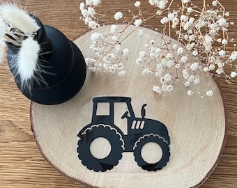 Iron-on tractor design, iron-on patch for children, various motifs, black vinyl flex film, iron-on film, iron-on patch, appliqué, patch