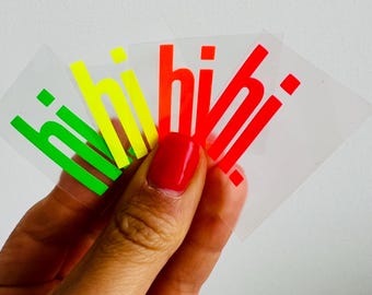 Iron-on patch statement "Hi. Ciao. Neon colors" | Iron-on patch | Iron-on patches | Textile appliqués | DIY T-shirt | DIY iron-on patches