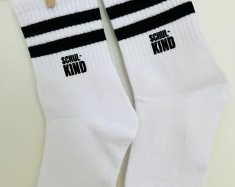 Personalized socks for schoolchildren with name | First day of school outfit | Children's socks | First day of school gift | School cone filler | Candy cone filler