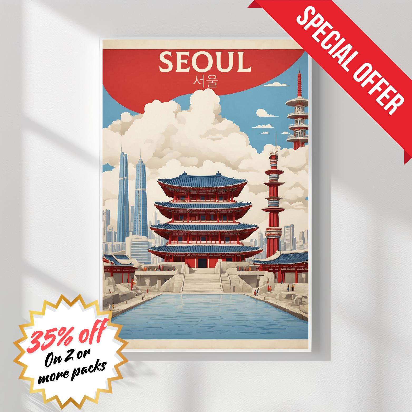 100 South Korea Vintage Travel Posters, SVG, JPEG, PDF Wall Art ...
