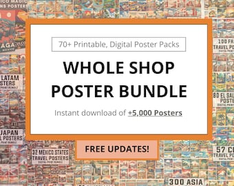 3500+ Travel Poster Bundle: Vintage World Art Prints (300DPI Digital Download