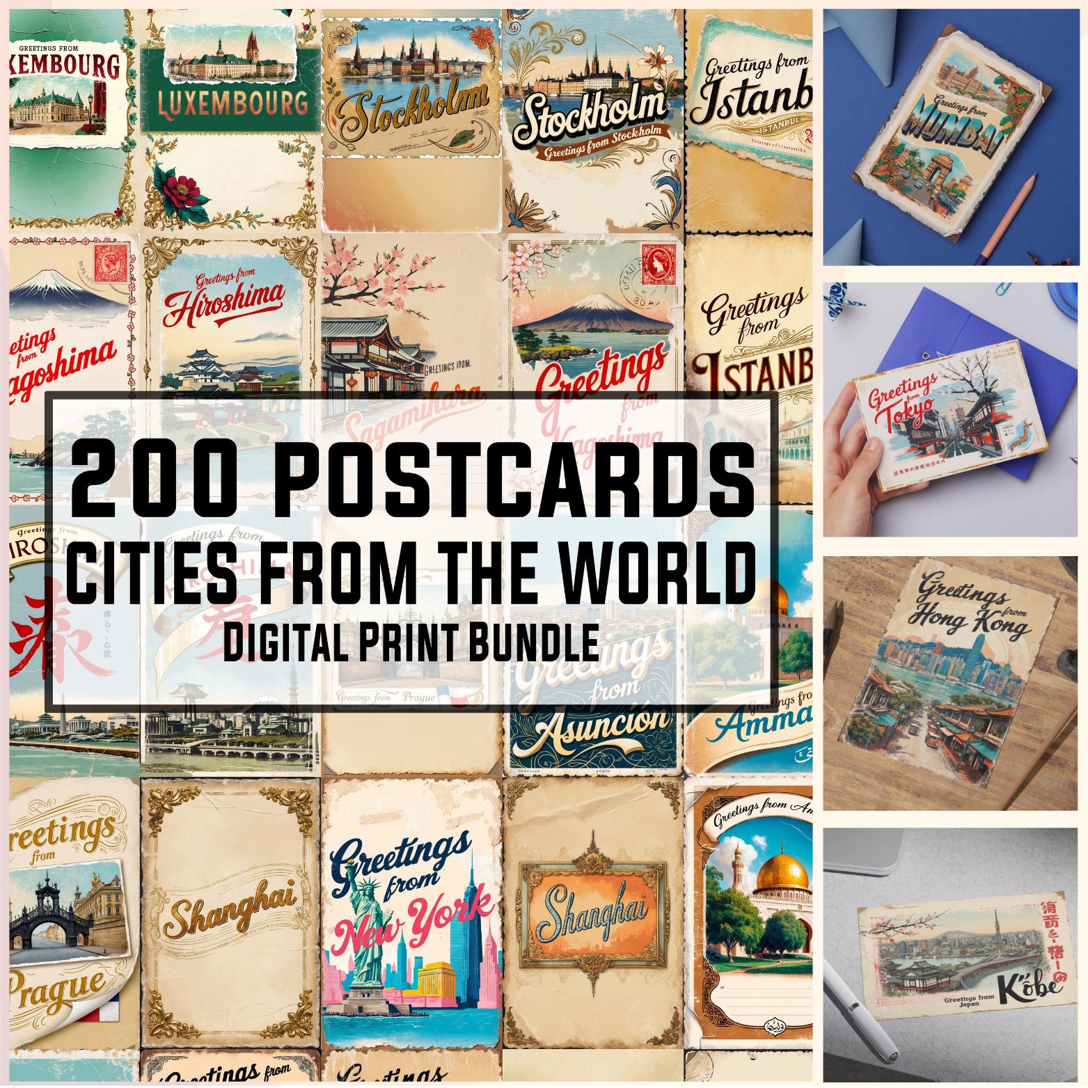Album De 80 Cartes Postales Anciennes (1905-1945) - Europe Et Monde, Collection Vintage