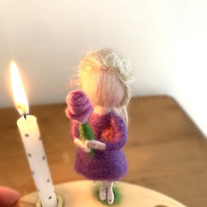 Geburtstagskind Filzstecker Grimmsring Filzfigur Geburtstag Mädchen Bild 4