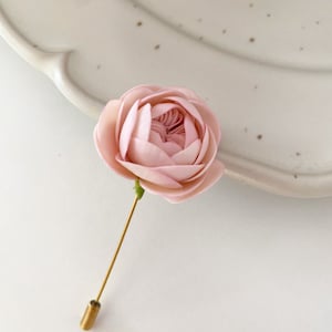Blush lapel pin flower lapel pin floral boutonniere suit lapel pin groom blush boutonniere wedding lapel pin flower brooch fancy lapel pin