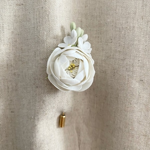 Blumen Hochzeit Anstecknadel Elfenbein Blume Anstecknadel Flieder Hochzeit Boutonniere Bräutigam Anstecknadel Blumen Knopfloch Hochzeit Anzug Anstecknadel