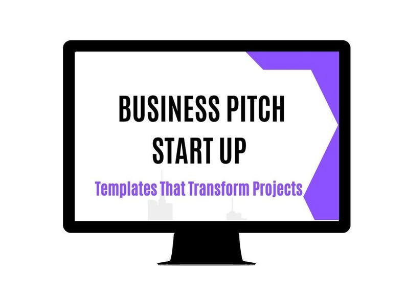 Business Pitch Startup Template Word Document Etsy