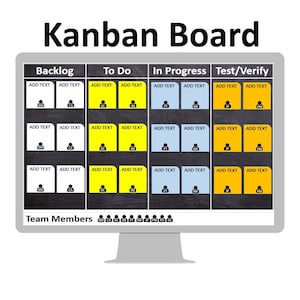 Kanban Board Agile Workflow Tools (2 Templates for the price of 1 Excel and PowerPoint) Scrum
