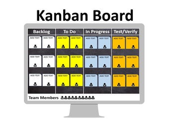 Kanban Board Agile Workflow Tools (2 Templates for the price of 1 Excel and PowerPoint) Scrum