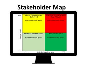 Stakeholder Map Visual Matrix (Word) PMI APM PRINCE2