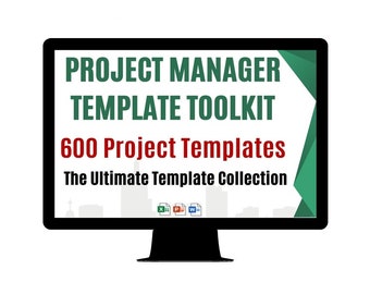 Project Manager Template Toolkit Collection 600 Professional Project Templates PMI, PRINCE2, APM Excel, Powerpoint, Word RAID, Charter, poap