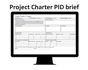 Project Charter PID tor brief (Word) PMI APM PRINCE2