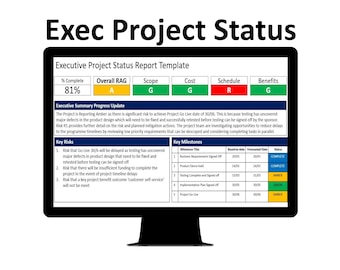 Executive Project Status Report Template PPT | Project Status Progress Report | Project Dashboard | Project PowerPoint Status Report