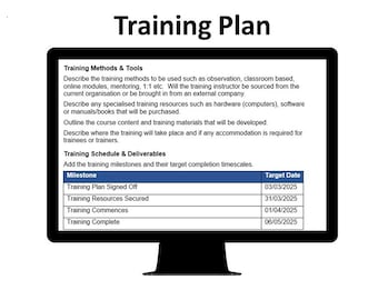 Project Training Plan (Word) PMI APM PRINCE2