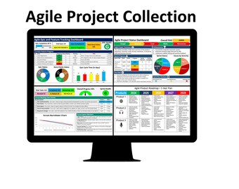 Agile Project Management Template Collection (20 Premium Agile Templates, Epics, Kanban, Scrum, Agile Status, Agile Roadmap, Timebox)