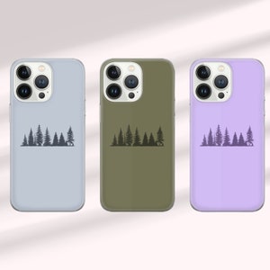 Aesthetic Forest Phone Case Minimalist Cover fit for iPhone 15 Pro Max, 14 Plus, 13, 12, 11, XR & Samsung S24, S23, A54, A53,Pixel 8 Pro,7