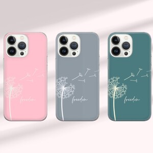 Dandelion Blow Phone Case Flowers Cover fit for iPhone 15 Pro Max, 14 Plus, 13, 12, 11, XR & Samsung S24, S23, A54, A53, Pixel 8 Pro, 7