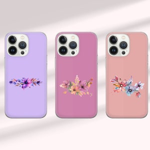Aesthetic Flower Phone Case Floral Print Cover fit for iPhone 15 Pro Max, 14 Plus, 13, 12, 11, XR & Samsung S24, S23, A54, A53,Pixel 8 Pro,7
