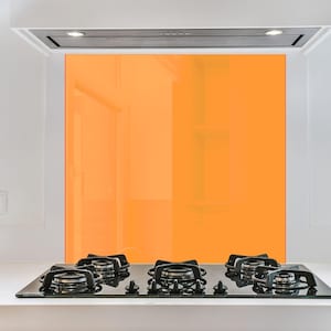 Protector contra salpicaduras de vidrio templado naranja: cubierta para estufa de cocina