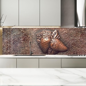 Tempered Glass Kitchen Backsplash, Vegetable Backsplash, Stove Backsplash for Vegetable Splashback for Stove Back Cover, Spice Backsplash