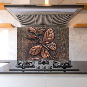 Tempered Glass Kitchen Backsplash, Butterfly Backsplash, Animal Backsplash, Butterfly Splashback Stove Back Cover, Backsplash Behind Stove