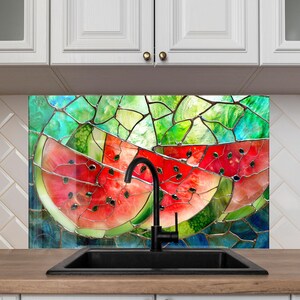 Tempered Glass Fruit Backsplash Design-Cooker Wall Backsplash Panel-Glass Splashback For Kitchen Panel Design-Fruits Splashback-