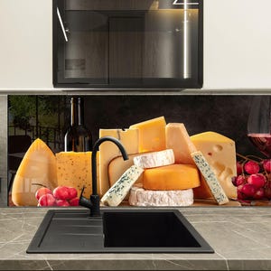 Modern Tempered Glass Kitchen Backsplash  for Stylish Kitchen,  Glass Stove Splashback