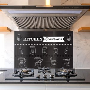 Tempered Glass Kitchen Backsplash: Black Stove Cover